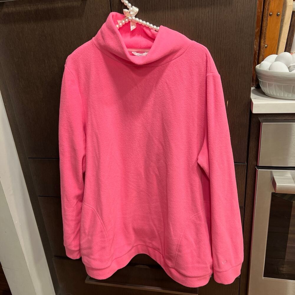 Crown & Ivy pink‎ fleece woman’s pullover xxl